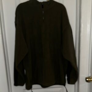 Faded Glory Olive Green Zip-Up Sweater
